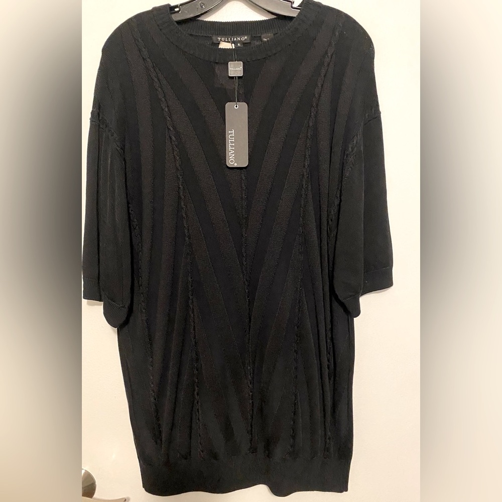 Tulliano Men’s Pullover, Short Sleeve Sweater- Large - New With Tags